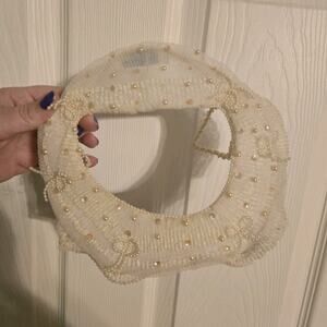 Miss Lillian Vogue Bridals Beaded Juliet Cap Vintage Ivory